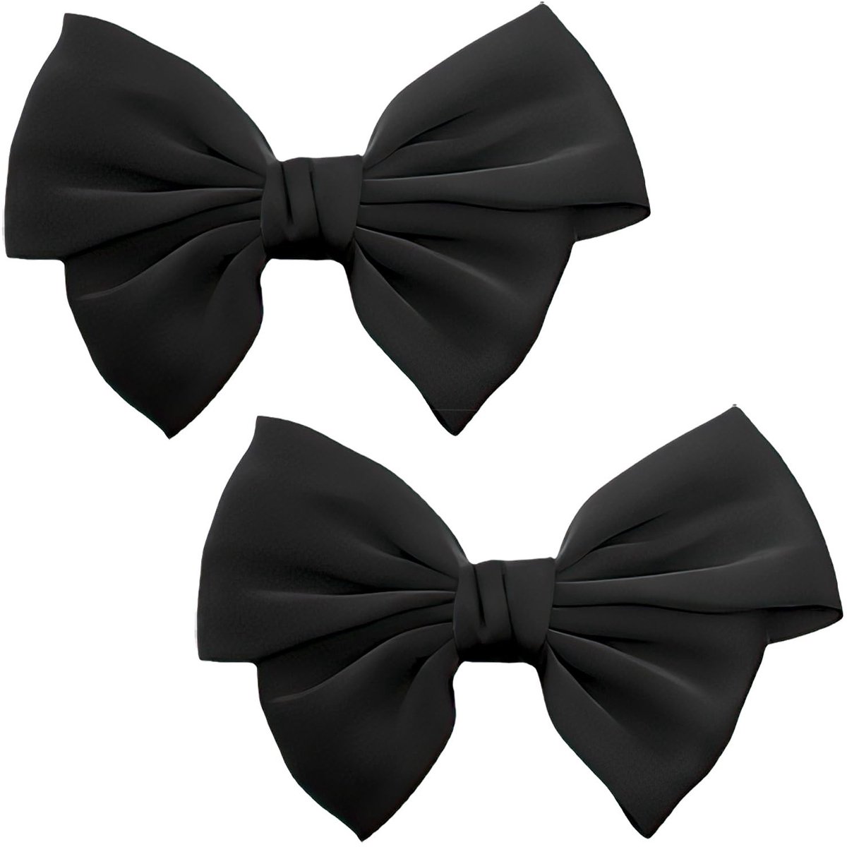 Dailygoods - Dailygoody - Schoenclips - Zwarte strikknoop - Verwijderbare strik - Zwart - Schoenaccessoire - Decoratief voor dames en meisjes - Herbruikbaar model
