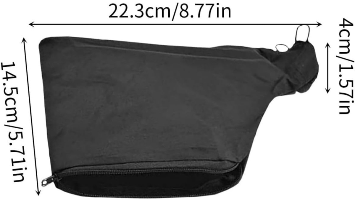Dailygoods - Dailygoody - Stofzak - Stofverzamelzak - Met ritssluiting - Zwart - Geschikt voor verstekzaag model 255 - 2 stuks