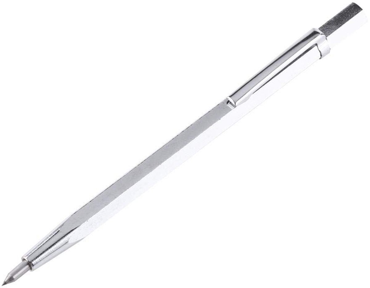 Dailygoods - Draagbare Pen Graveur - Graveren voor Sieraden - Handig en Compact - Zilver - Geschikt voor Diverse Materialen - Perfect voor Creatieve P