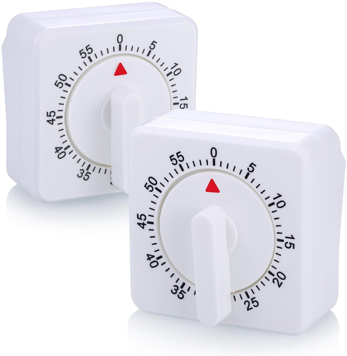 Dailygoods - Dailygoody - Keukentimer - Eiertimer - Mechanisch - Wit - Kooktimer - Handmatig instelbaar zonder batterij - Geschikt voor koken en bakken