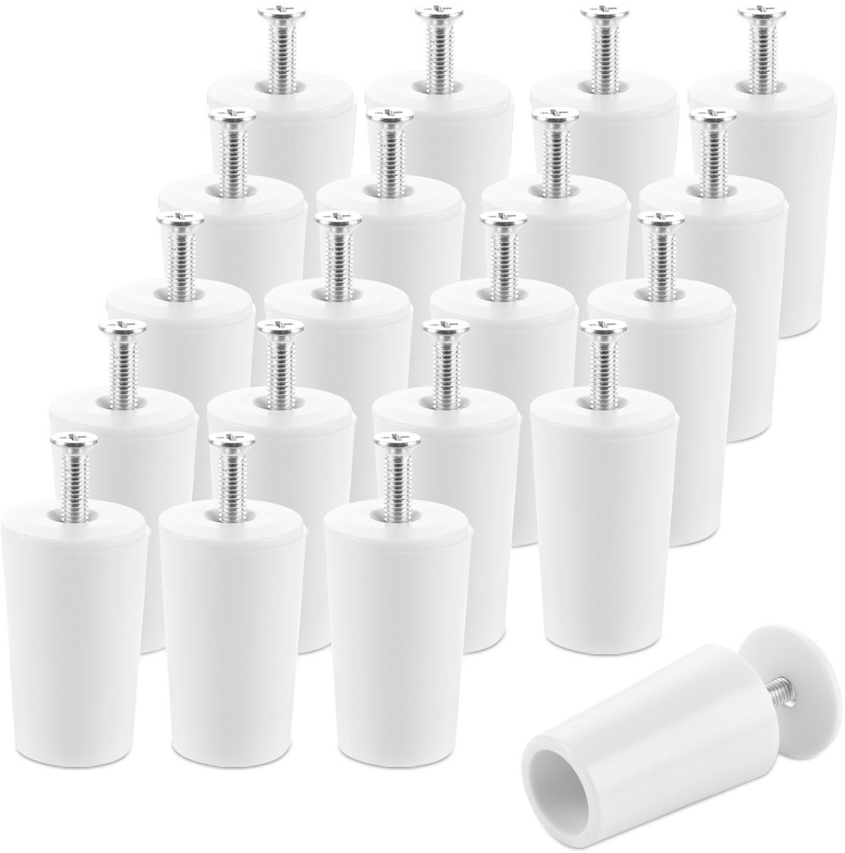 Dailygoods - Dailygoody - Rolluikstopper - Rolluikstopper 40 mm - Aanslagstopper voor rolluiken - Wit - Hoogwaardig kunststof - Ideaal voor rolluikpantserlamellen ..