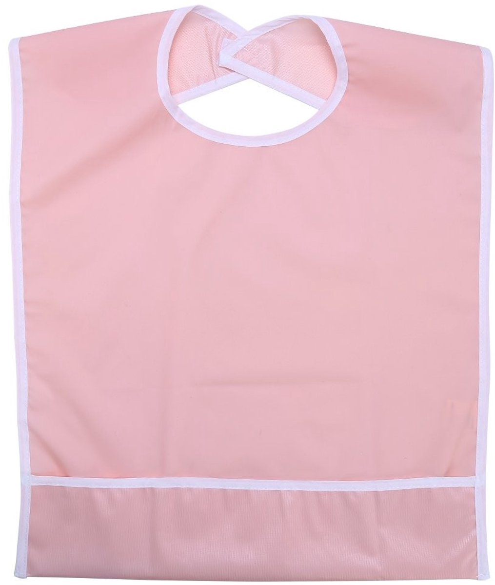 Dailygoods - Dailygoody - Waterdichte Slabbetjes - Maaltijdslabbetjes voor Volwassenen - Wasbaar en Geurvriendelijk - Oranje Roze - Geschikt voor Ouderen - 40 x 60