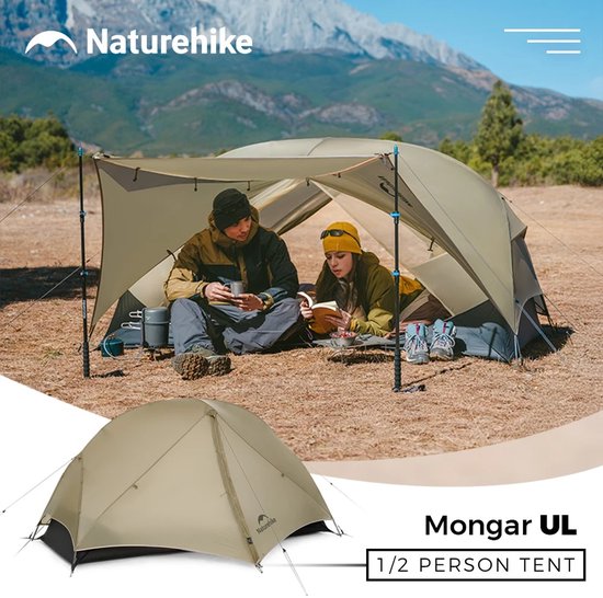 Brandistry - Ultralichtgewicht tent - Tent - Trekking Tent - Kampeertent - Tweepersoons - 3 seizoenen - Waterdicht - Blauw van Brandistry — afbeelding 2