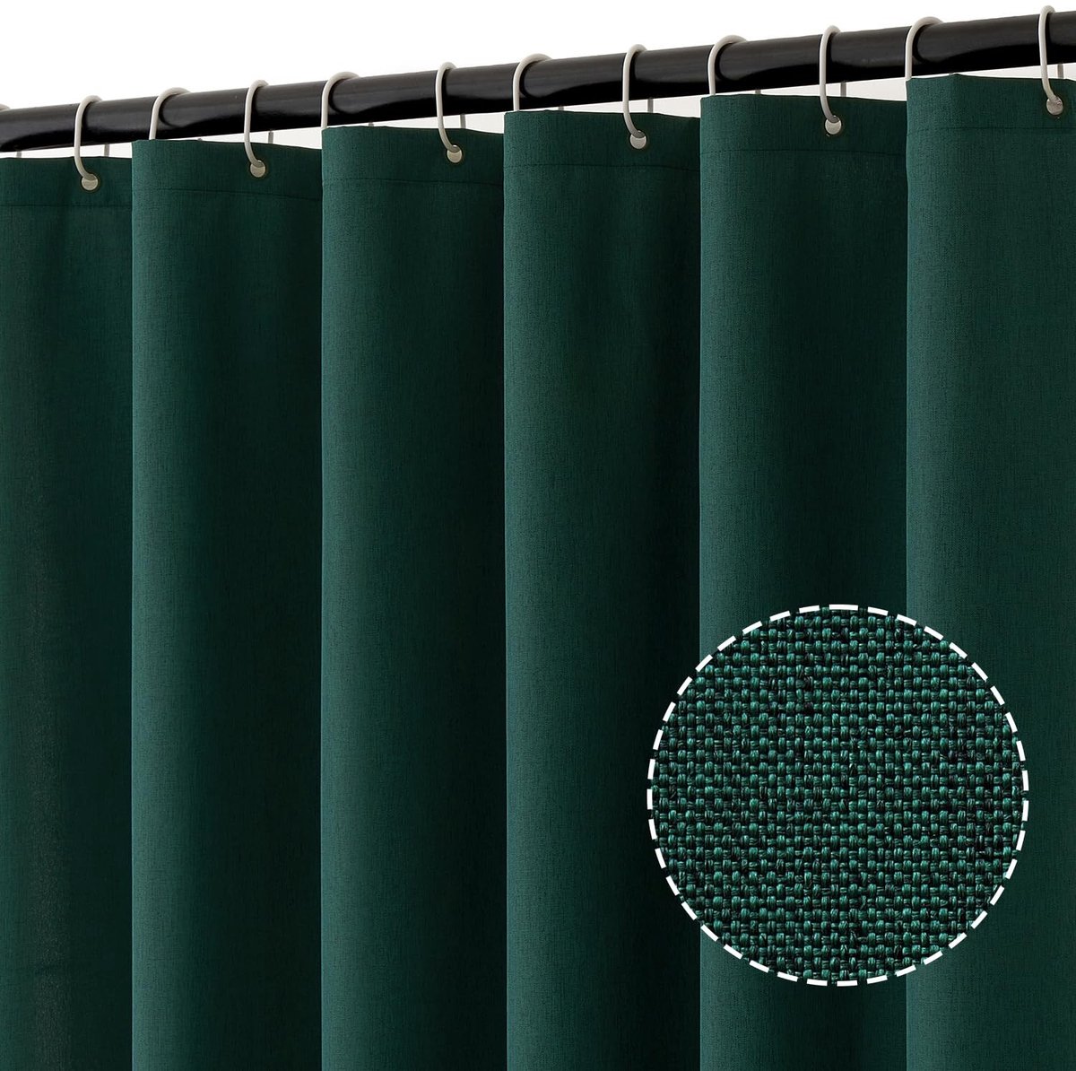 Dailygoods - Dailygoody - Douchegordijn - Waterdicht - Luxe polyester - Donkergroen - Schimmelwerend - 180 x 200 cm - Geschikt voor Badkamer