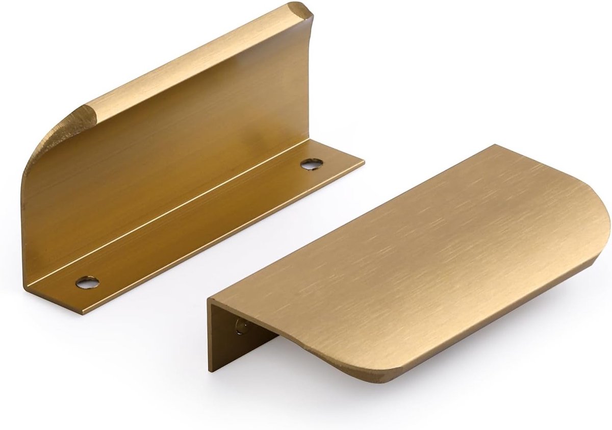 Set van 6 Versteekte Keukenhandgrepen - Verborgen Trekhandgrepen voor Keukenkasten 64mm, Modern Design en Eenvoudige Installatie