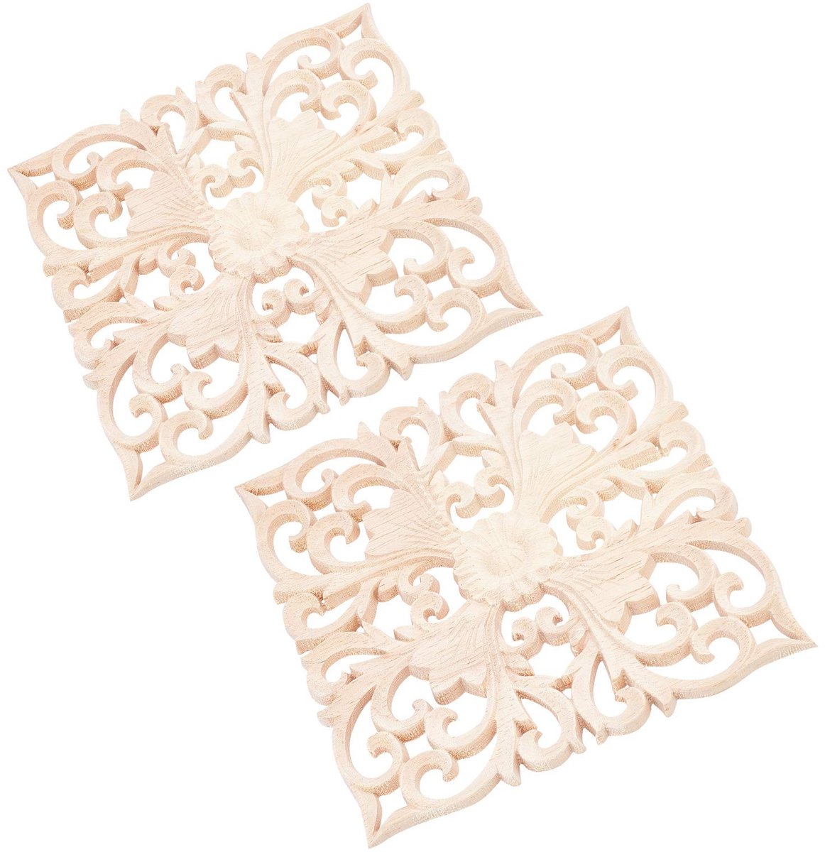 Dailygoods - Dailygoody - Hout Gesneden Kandelaar Frame - Retro Decoratie - 146x146x7mm - Uniek Patroon - Meubel Decoratie - Geschikt voor Thuis - Hout