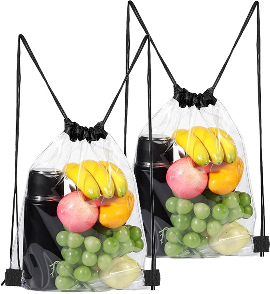 Dailygoody - Doorzichtige PVC-Rugzak - Waterdichte Opvouwbare Tas - 43 cm x 34 cm - Lichtgewicht - Geschikt voor Sport, Zwemmen en Evenementen