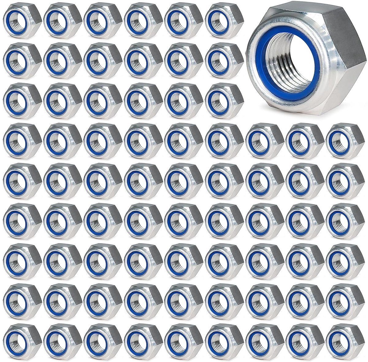 100 x M5 RVS Moeren - Zelfborgende Moeren voor Duurzame Bevestiging - Ideaal voor Diverse Toepassingen