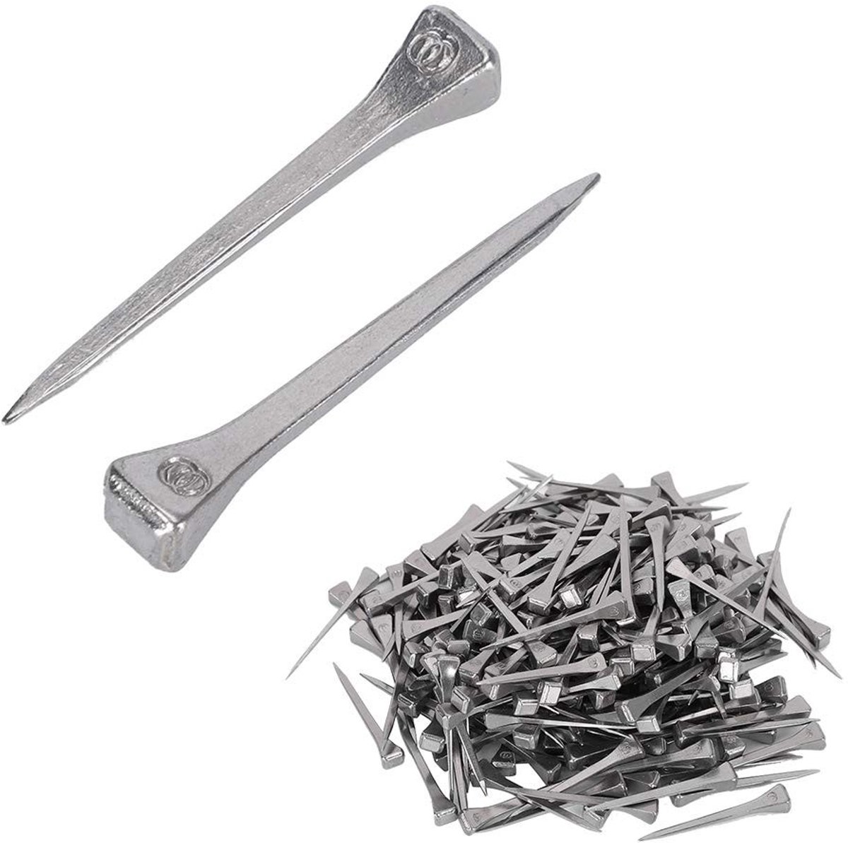 Dailygoody - Hoefijzernagels - Stalen E4 nagels - Ideaal voor paarden - 250 stuks - Vierkante kop - Perfect voor lood en glas bevestigen