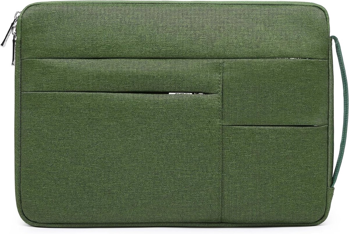 Laptop Sleeve Bag voor 13.3-16 Inch Laptops met 3 Voorzakken en Handvat - Geschikt voor MacBook Pro, Air, Surface en Dell XPS