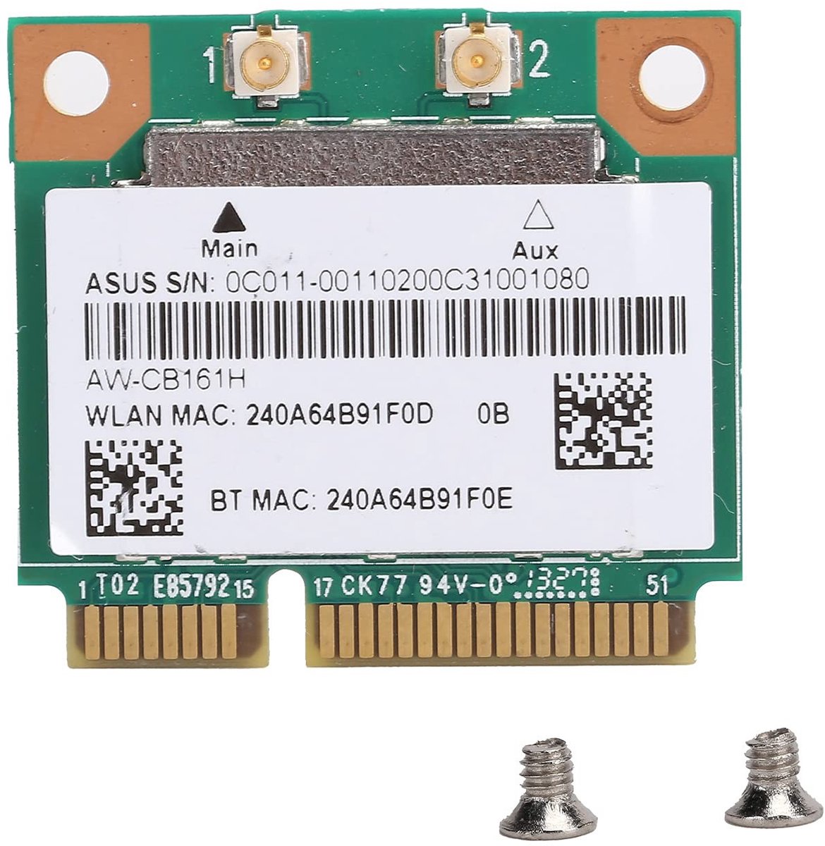 Dailygoods - Dailygoody - Wifi Module - Mini PCI-E - Draadloze Netwerkkaart - Geschikt voor Laptops - 802.11a/b/g/n/ac - Bluetooth 4.0 - 2,4/5,0GHz