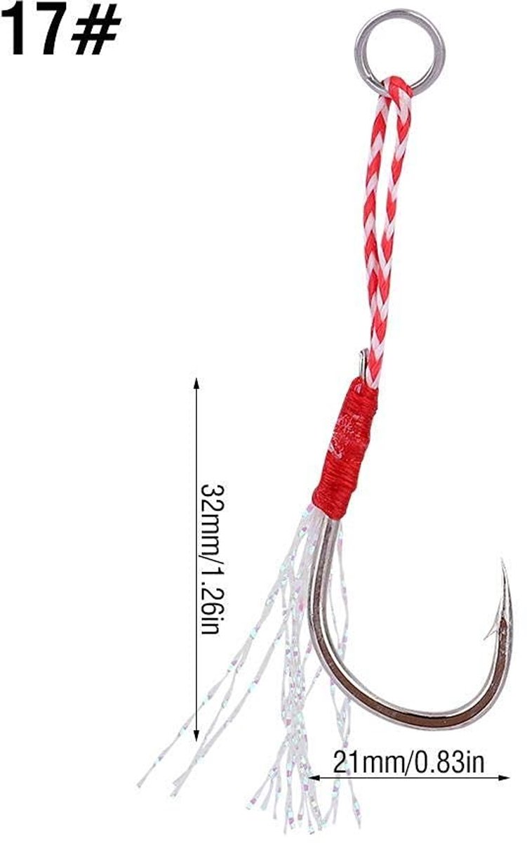 Dailygoods - Dailygoody - Heavy Duty Fishing Hooks - Grote zeevis haken - Ideaal voor het vangen van grote vissen - 5 stuks - Perfect voor visliefhebbers - Vi
