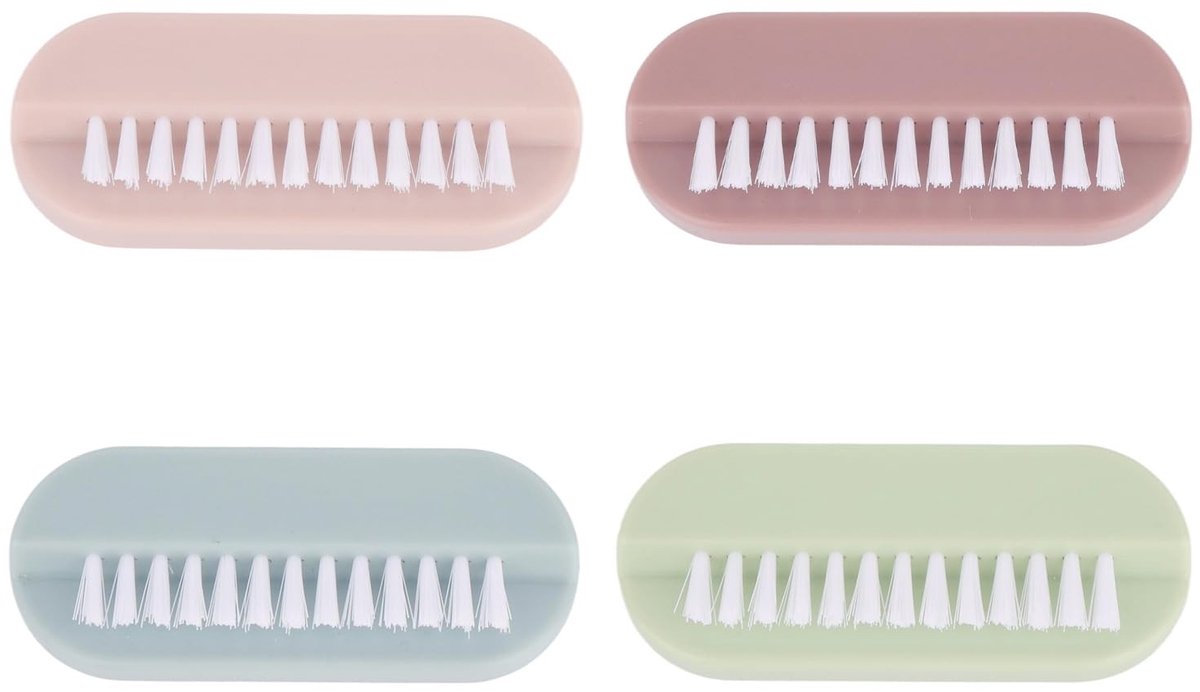 Dailygoods - 4 Stuks Nagelborstels voor Effectieve Nagelreiniging