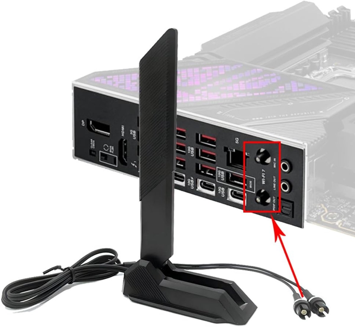 Dailygoods - WiFi 6E/7 Antenne Kaart voor PC Compatibel met Diverse ASUS Modellen