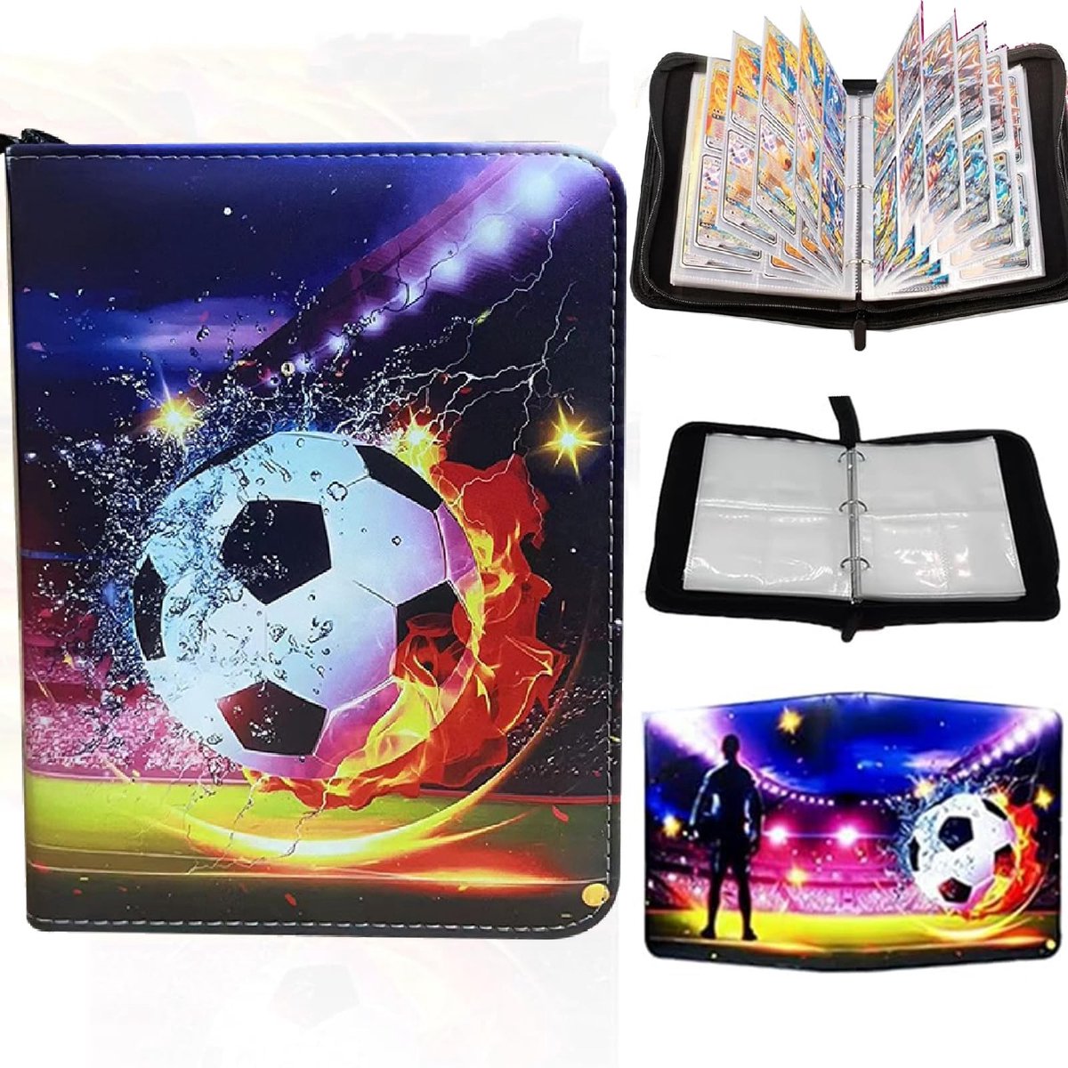 Dailygoods - Dailygoody - Football cards album - Voetbal kaarten verzameling - Perfect cadeau voor kinderen - 400 kaarten capaciteit - Verzamelalbum - Geschik