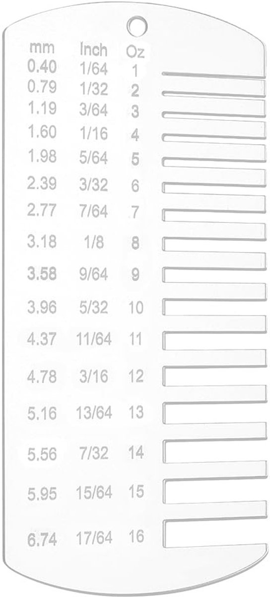 Dailygoods - Acryllederdiktemeter voor Precisie Metingen (152 x 75 mm)