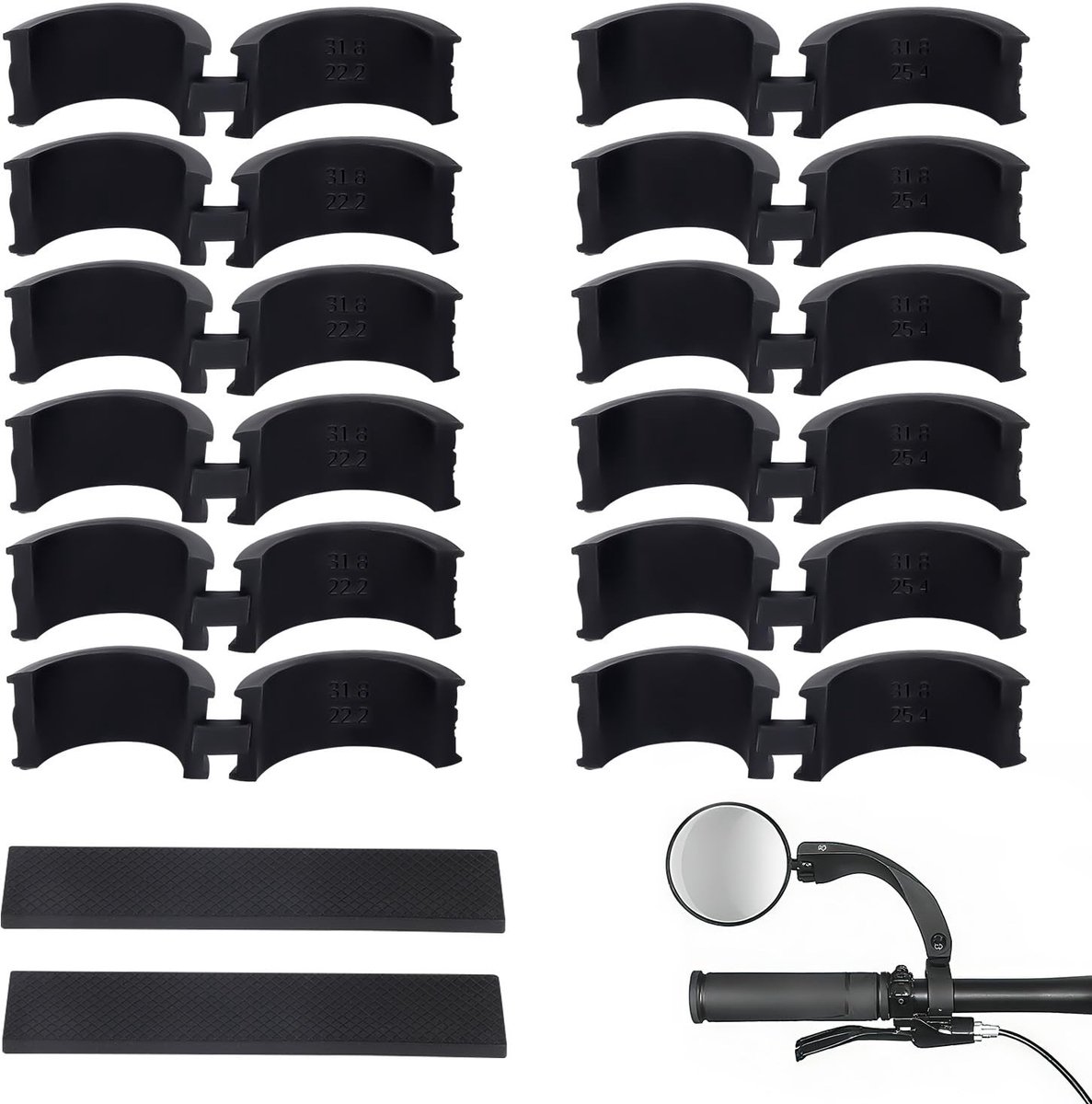 Dailygoods - Dailygoody - Fiets Handvat Rubbers - Antislip Handvat Spacers voor Mountainbikes - Verbeterde Grip en Comfort - Antivibratie Pads - Ideaal voor Fietst