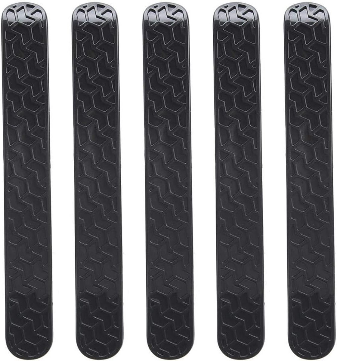 Zwarte Deurgrepen Strips - 5 Stuks Decoratieve Trim voor Wrangler JK 2007-2017, Perfecte Buitenaccessoires voor 4 Deuren