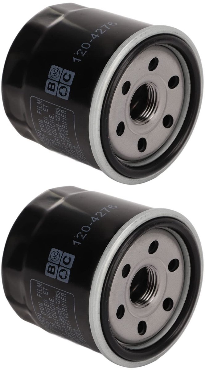 Dailygoods - Dailygoody - Motoroliefilter - Perfecte Afdichting - 2 Stuks - Metaal - Extended Performance - Geschikt voor Enkele Cilinder en V-Twin Motoren - Model...