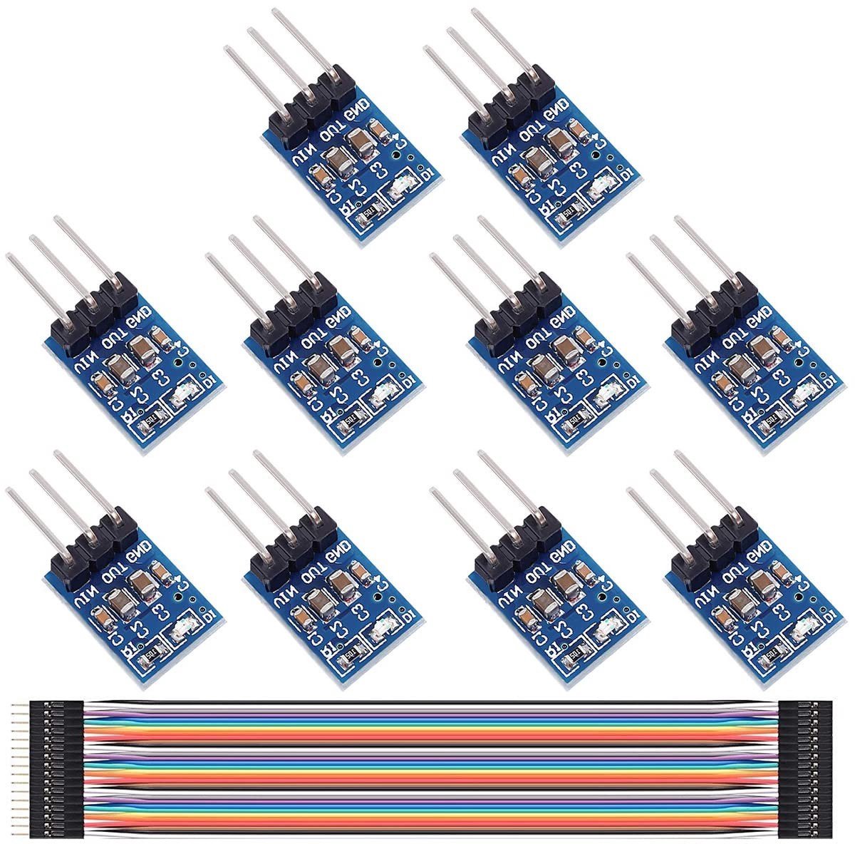 10 Stuks 5V naar 3.3V Spanningsregulator Buck Module voor Arduino, LDO Buck Converter, Solder Kit voor Elektronica Projecten