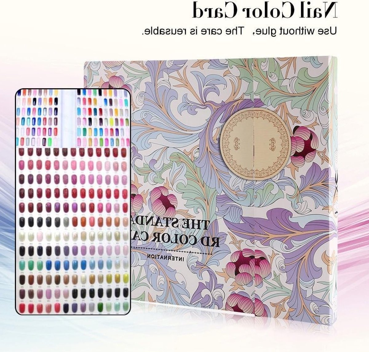 Kleurboek voor Nagelkunst met 120 Kleuren, Perfect voor Gel Nagellak en Ontwerpen, Opslag en Presentatie van Nageltips