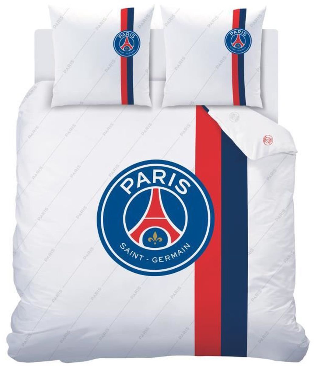 Paris Saint Germain Dekbedovertrek Retro White - Lits Jumeax - 240 x 220 cm - Katoen