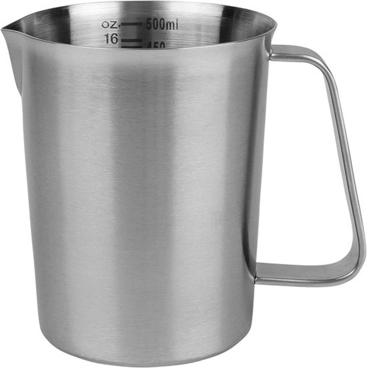 Maatbeker 500ml - RVS Keuken Maatkan met Nauwkeurige Markeringen en Ergonomisch Handvat