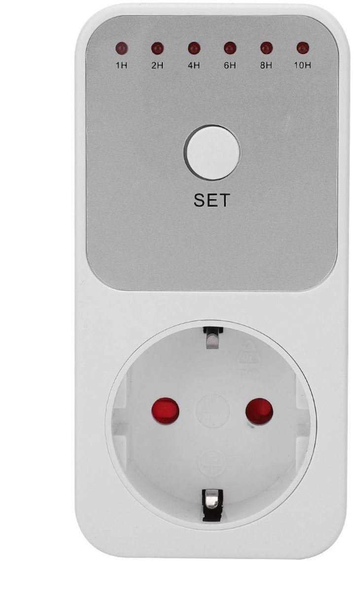 Dailygoody - Timer Stopcontact Schakelaar - Veiligheidsuitgang - 1-10 Uur Aftelklok - Zwart - Energie besparen - Handig voor thuisgebruik - Compact mod