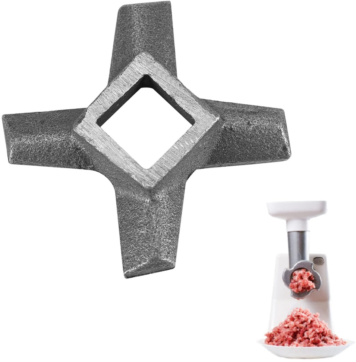 Dailygoody - Vleesmolen Blade Rvs - Gehaktmolen Cutter Mes - Roestvrijstalen Constructie - Zilver - Vlees Chopper Crusher - 5 Soorten Bladen - Voor Ma
