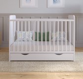 Love For Sleep Levi Babybedje 2-in-1 - Meegroeibed 120x60 cm - Inclusief GOWOLL Koudschuimmatras & Schuiflade - Massief Grenenhout - Wit