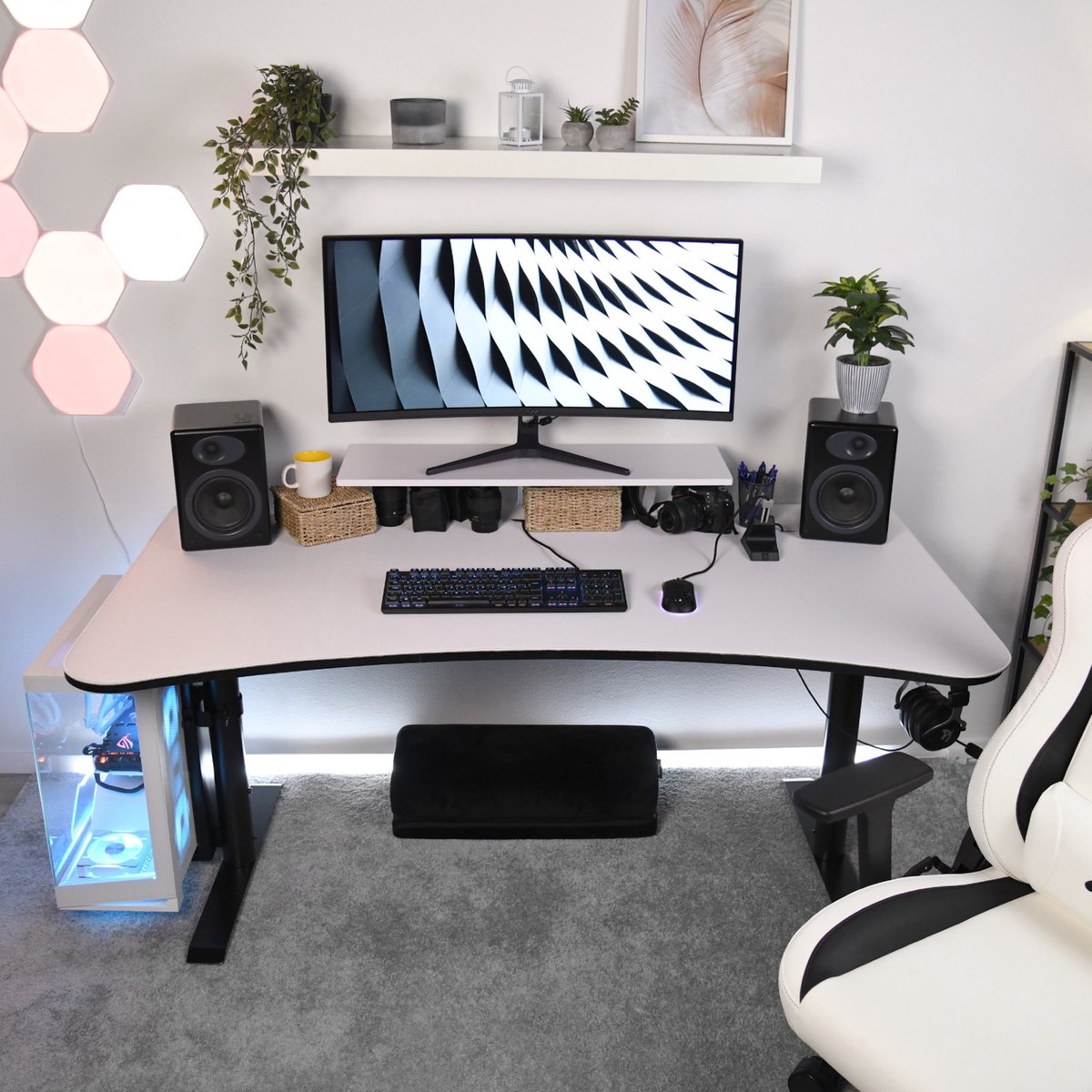 Arozzi Arena Desk Riser Small - White bevestiging thumbnail 2