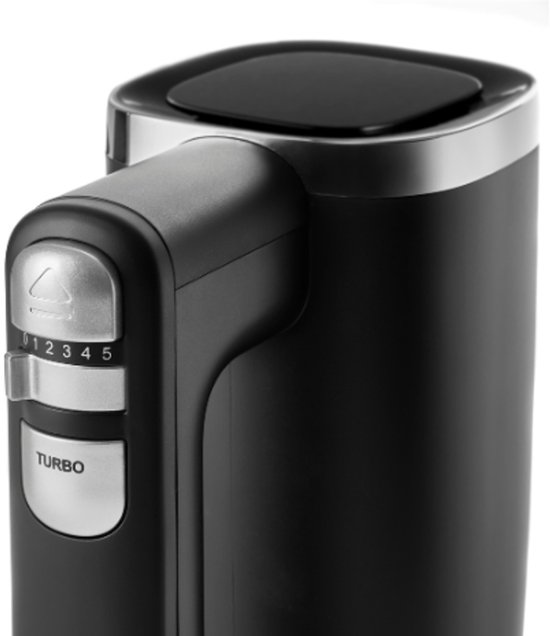 FRITEL HB 3590 Handmixer - Elektrische Mixer met Deeghaken en Kloppers - 5 Snelheden + Turbo - Zwart van Fritel — afbeelding 4