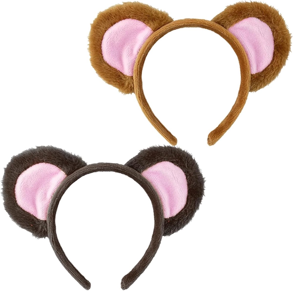 2 Stuks Dieren Hoofdband, Pluche Dierenoren Haarband voor Kinderen en Volwassenen, Geschikt voor Verkleedpartijen en Halloween Cosplay Dierenkostuums
