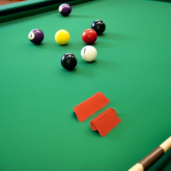 Pooltafel Hoekbeschermers - Biljart Randbeschermers - Tafel Beschermen - Duurzaam Kunstleer - 6 Stuks - Oranje — afbeelding 4