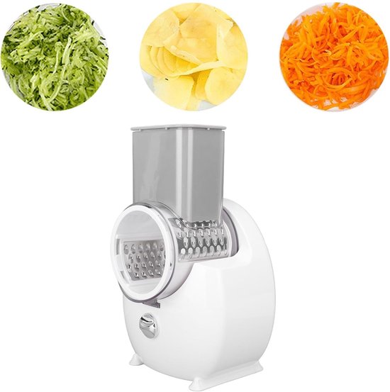 Elektrische Rasp - Keukenmachine Snijder - Groenten Voorbereiden - Eén Knop Bediening - 1.4 Kilogram - Zilver — afbeelding 4