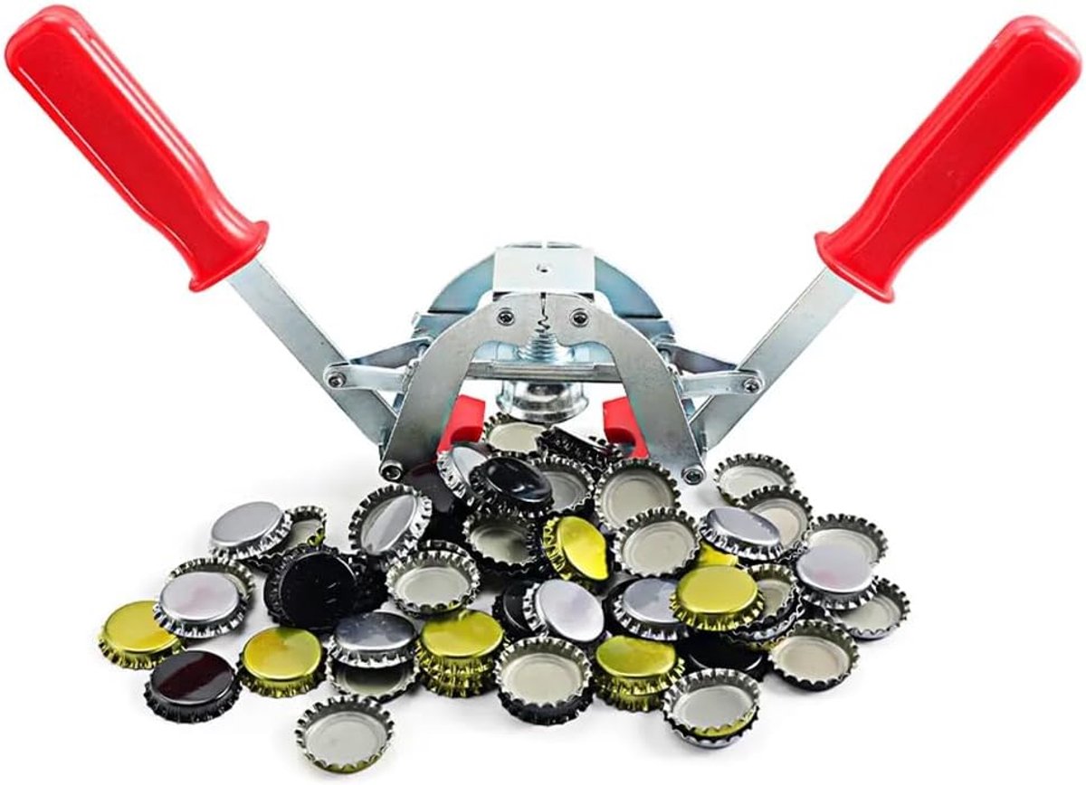 Sluitmachine Bierdoppen - Kroonkurkapparaat Flesdop - Thuis Brouwen Afsluiten - Dubbele Hendel Kracht - 06 kg Gewicht