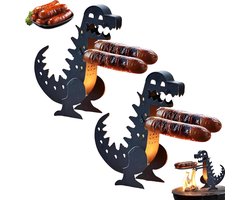 BBQ worsthouder in dinosaurus-vorm, set van 2