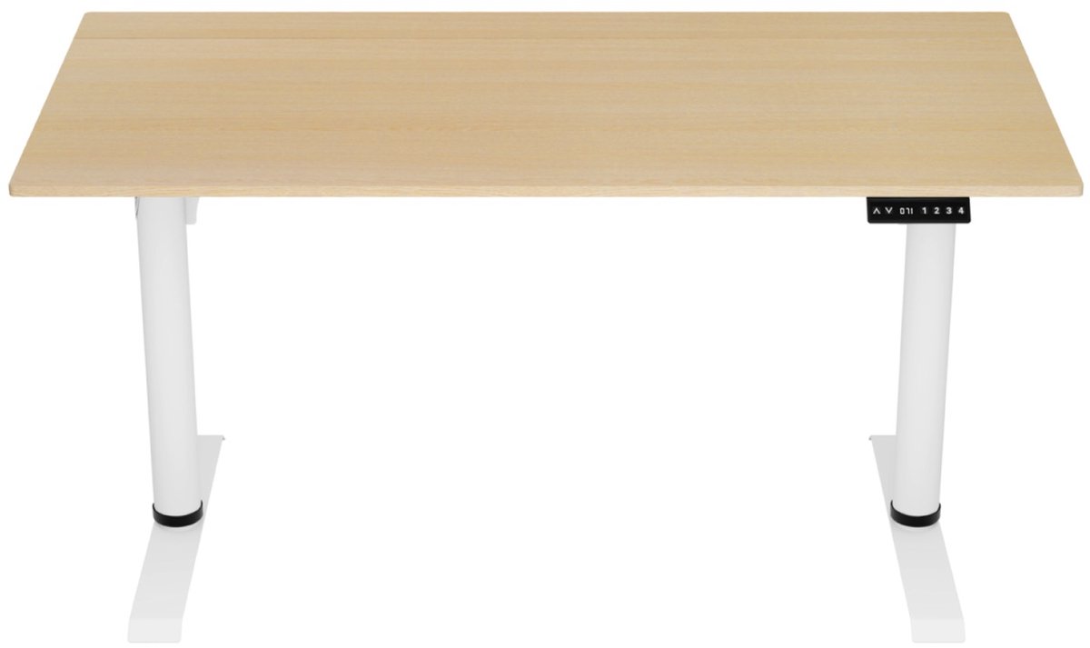 Arozzi Arena Nordico Elektrisch Zit-Sta Bureau - 140 cm - Licht Berk
