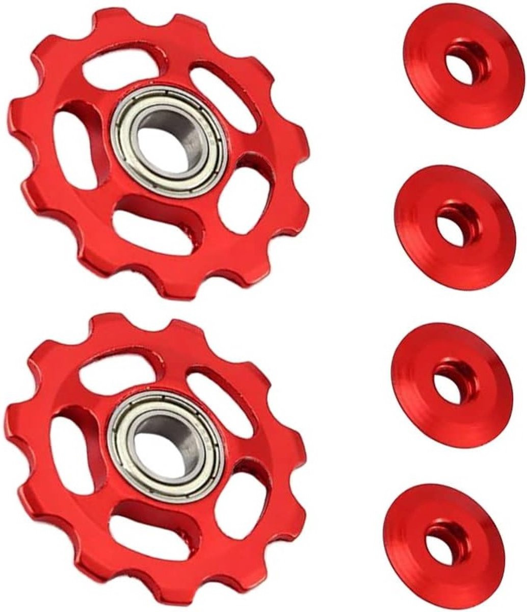 Aluminium 11T Achterderailleur Pulley met Keramische Lagers, Verkrijgbaar in Meerdere Kleuren voor MTB en Racefietsen - Zwart, Rood, Blauw, Geel