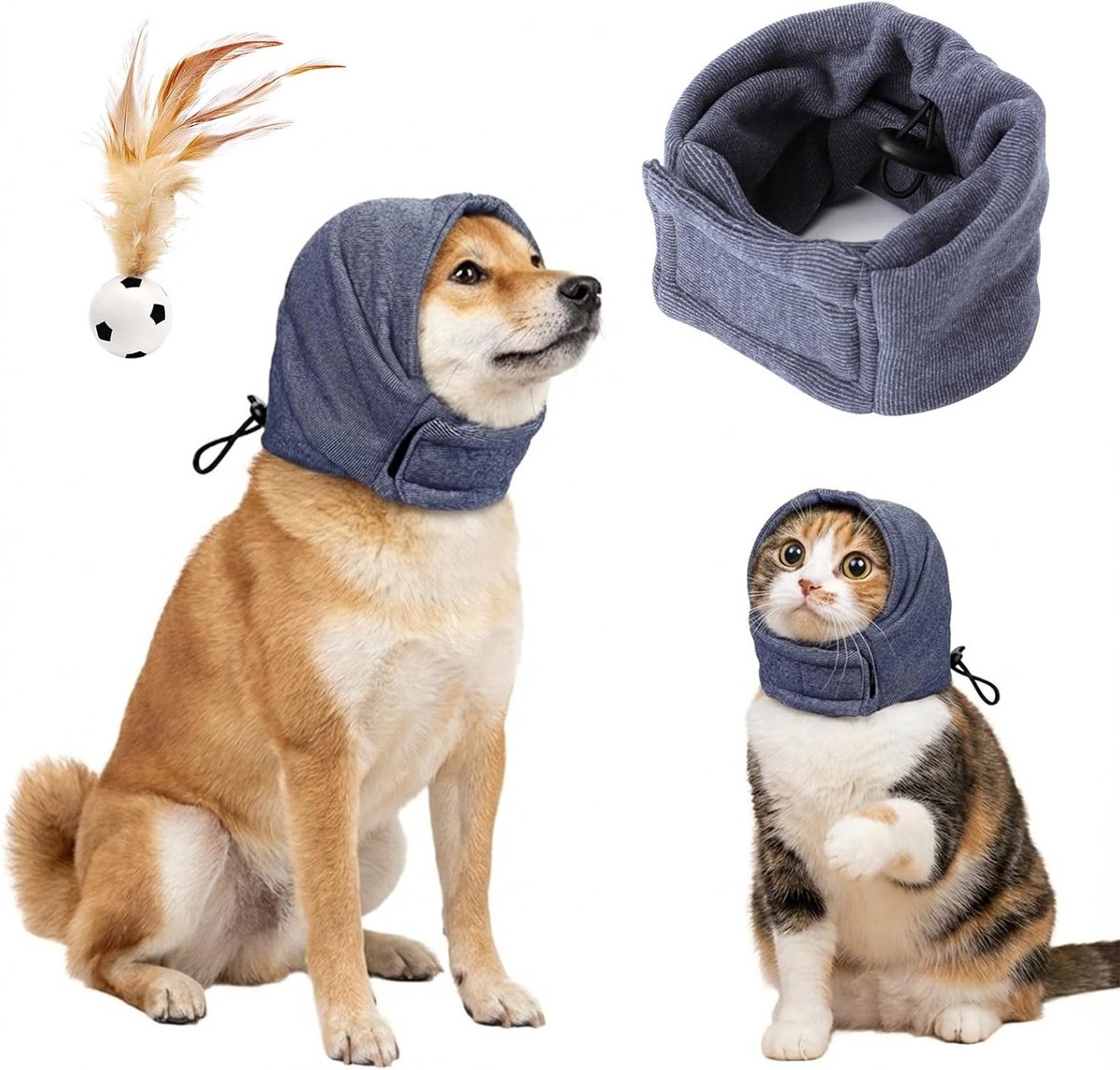 Verstelbare gehoorbescherming voor honden, geluidsreductie en angstverlichting voor huisdieren, comfortabele oorbeschermers voor honden
