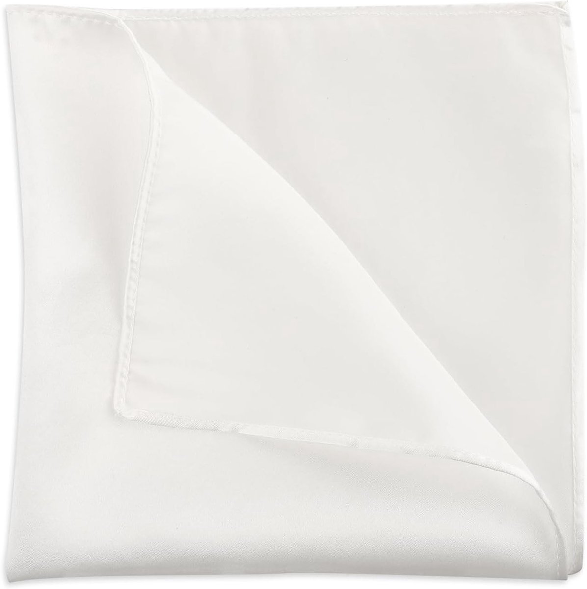 Stijlvolle Witte Zijden Zakdoeken voor Mannen - 14,7x14,7 Inch, Perfect voor Bruiloften en Feestjes, Luxe Accessoire voor Pak en Kostuum