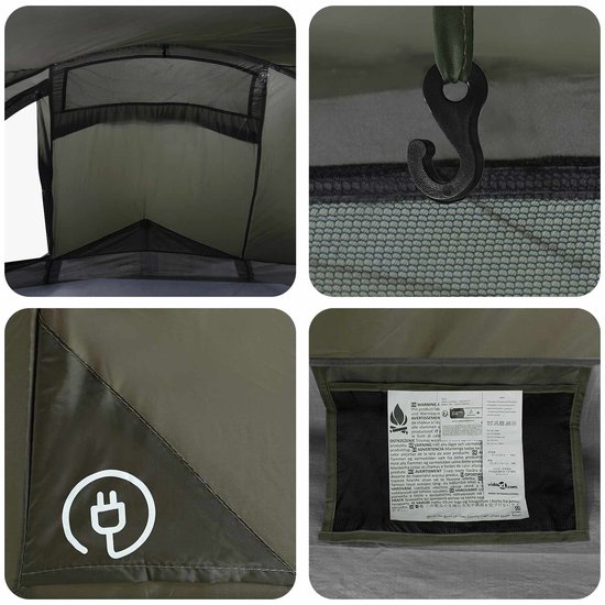 vidaXL - Backpacking - Tent - 2-persoons - Olijfgroen van Vidaxl — afbeelding 4