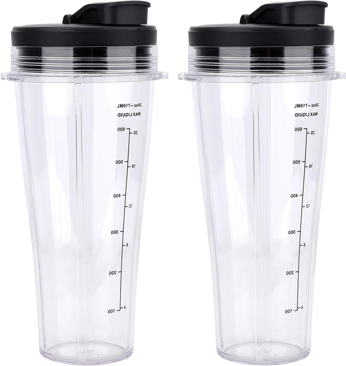 Vervangbekers met deksels voor Ninja Blender - 2-pack blenderonderdelen voor smoothies, sap en shakes