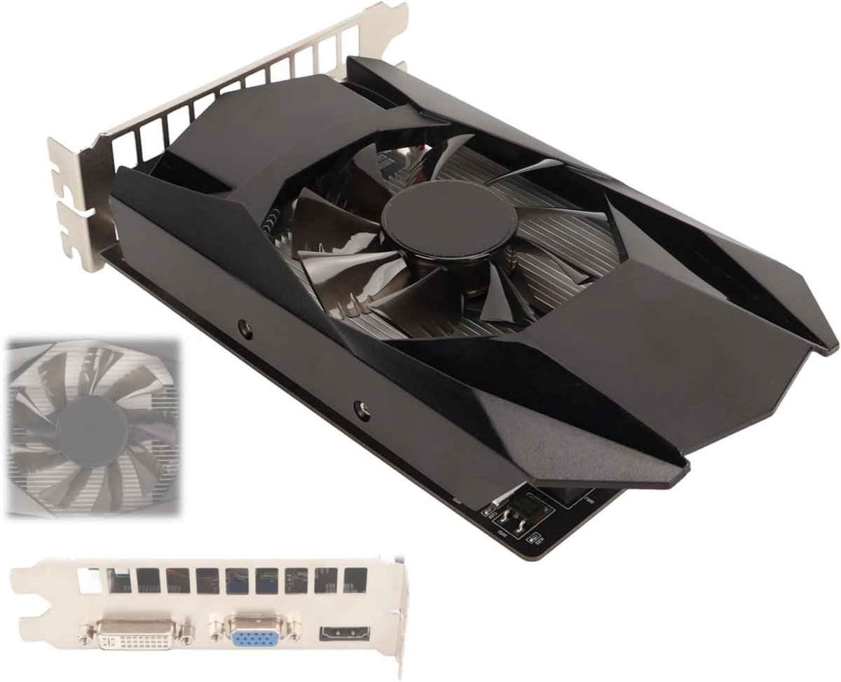 Krachtige 4GB GDDR5 Grafische Kaart voor Desktop Computers met Koelventilator, HDMI, DVI en VGA Aansluitingen