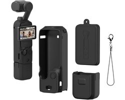 Siliconen beschermhoes Geschikt voor DJI Osmo Pocket 3, accessoire Geschikt voor handheld gimbal-actiecamera’s (zwart).
