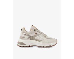 VIA VAI Liz Leighton Sneakers Dames - Leer,Suède - Beige - Maat 38