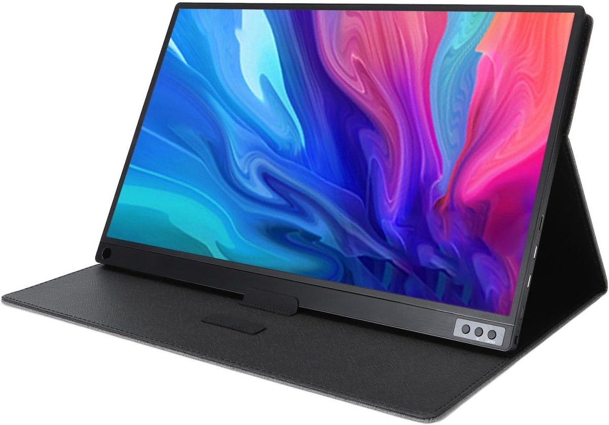 Draagbaar Scherm - Extern Beeldscherm - Werk en Entertainment - Ultraslank USB C - 161 Inch 4K - Zwart
