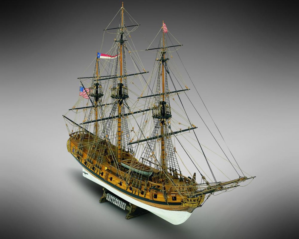 Mamoli MV36 Rattlesnake houten scheepsmodel schaal 1:64 DIY