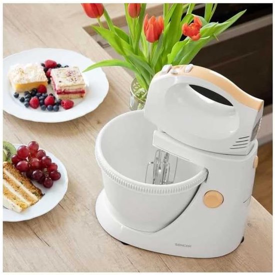 Krachtige Handmixer met Draaibouwl 500W - Inclusief Gardes en Deeghaken van Tristar — afbeelding 2