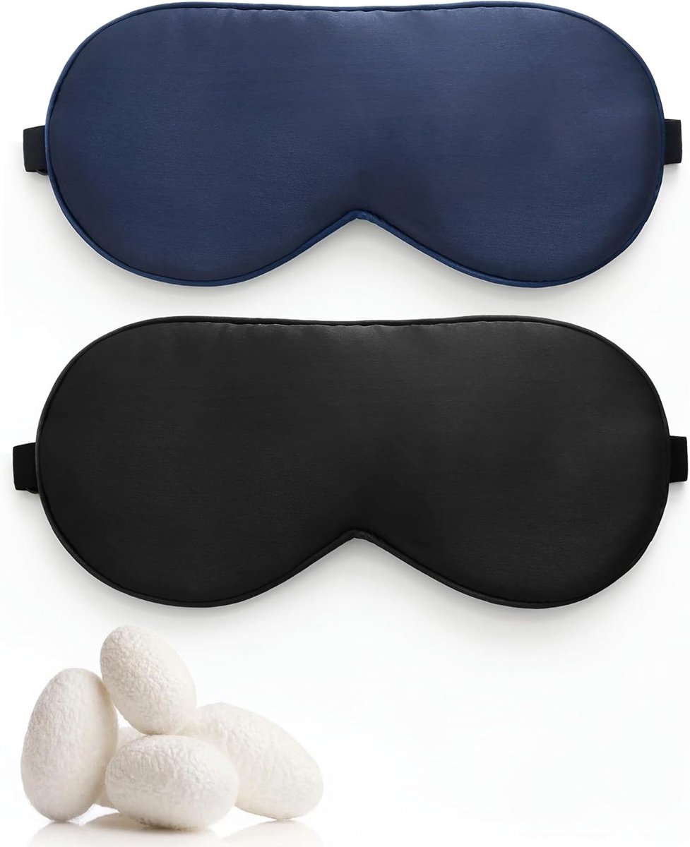 Zijde Slaapmasker voor Volwassenen - 100% Mulberry Zijde Zwart Oogmasker - Zacht, Ademend en Verstelbaar - Anti-Rimpel voor Thuis en Reizen - Perfect Cadeau voor Stellen